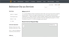 Desktop Screenshot of 311.baltimorecity.gov